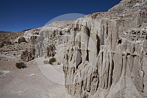 Eroded river valley on the Altiplano of Chile