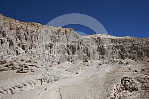 Eroded river valley on the Altiplano of Chile