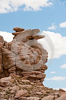 Eroded rock formation