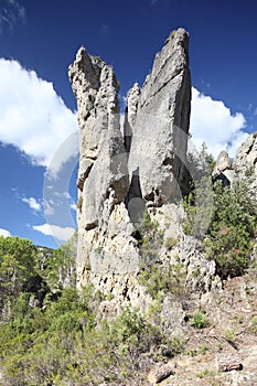 Eroded rock formation