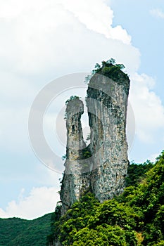 Eroded rock stacks