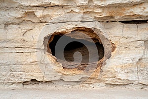 Eroded rock surface weathering