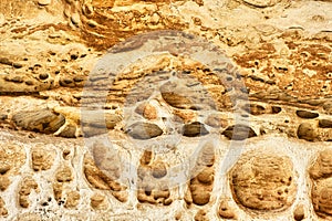 Eroded sandstone in Cathedral Gorge