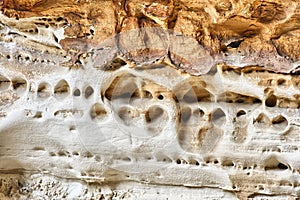 Eroded sandstone in Cathedral Gorge