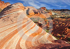 Eroded sandstone Red rock Canyon, Las Vegas, Nevada photo