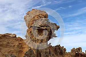 Eroded sandstone rock