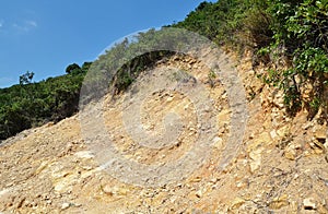 Eroded slope