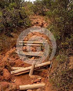 Eroded trail to Morro do Bonet