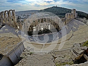 Erodes Odeon. The Acropolis of Athens photo