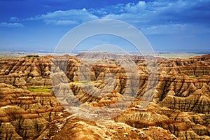 Eroding textures of the Badlands National Park South Dakota