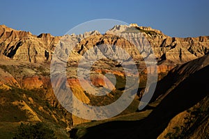 Eroding textures of the Badlands National Park South Dakota