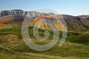 Eroding textures of the Badlands National Park South Dakota