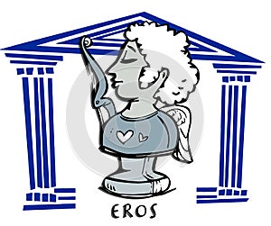 Eros,cupid, Greek God Cartoon photo