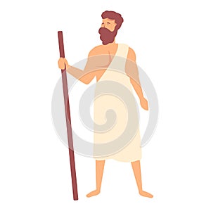 Eros icon cartoon vector. Greek god