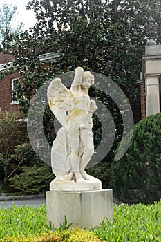 Eros Statue at the Entrance to the Hillwood Mansion photo