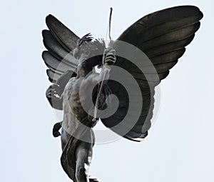 The Eros statue of Piccadilly Circus