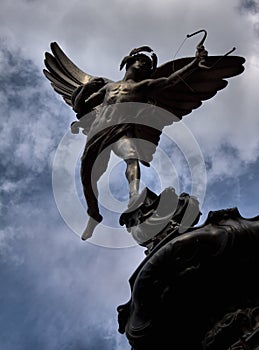 Eros Statue in Piccadilly Circus in London
