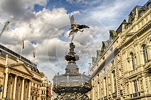 Eros Statue at Piccadilly Circus, London