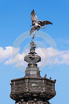 Eros / Anteros statue at Piccadilly Circus, London photo