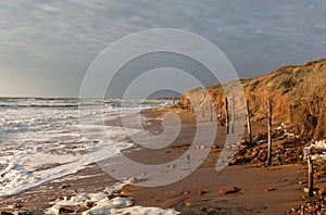 Erosion of the beach and dunes in Les Sables d\'Olonne