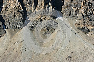 Erosion on Crowfoot Mountain