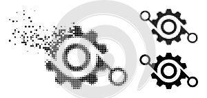 Erosion Dot Gear Project Glyph with Halftone Version