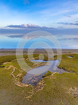 Erosion hole dutch coast at Punt van Reide