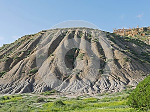 Erosion of the Mountain, Valley of the Temples, Vallee di Templi, Agrigento, Sicily, Italy