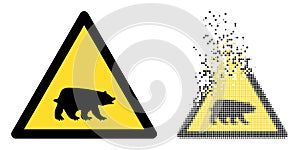 Erosion Pixel and Original Bear Warning Icon
