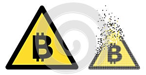 Erosion Pixel and Original Bitcoin Warning Icon