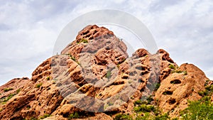 Erosion of the Red Sandstone Buttes created interesting Rock Formations in Papago Park