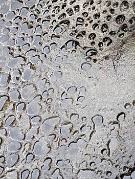 Erosion of a rock with the ocean