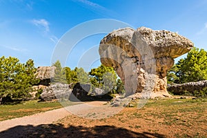 Erosion rocks in reserve park Enchanted City in Cuenca,Spain