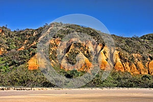 Erosion slopes on the coast, Fraser Island, Australia