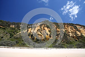 Erosion slopes on the coast, Fraser Island, Australia