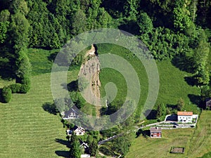 Erosion of the soil in the Alps