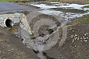 Erosive grooves by water erosion photo