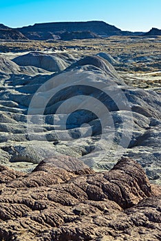 Erosive multi-colored clay in Petrified Forest National Park, Arizona