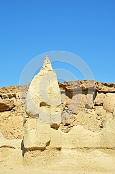 Erosive natural manuments of Stars Valley, Qeshm Island, Iran