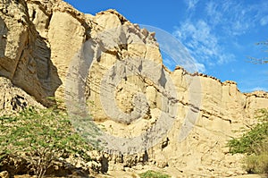 Erosive natural manuments of Stars Valley, Qeshm Island, Iran