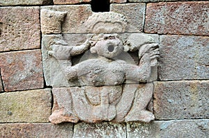 Erotic Hindu sculpture on Java, Indonesia