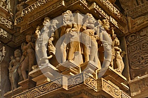 Erotic Human Sculptures at Vishvanatha Temple, Western temples o photo