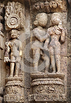 Erotic sculptures at Sun Temple, Konark