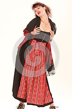 Eroticism in Bavarian costume photo