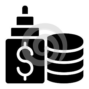 ERP Database, Enterprise Database Glyph Solid Icon