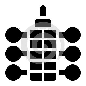 Enterprise Central Component, ERP Glyph Solid Icon