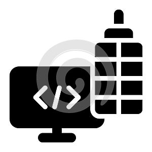 Corporate Software, Enterprise Software Glyph Solid Icon