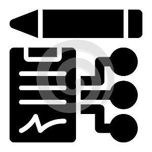 Contract Management System Glyph Solid Icon