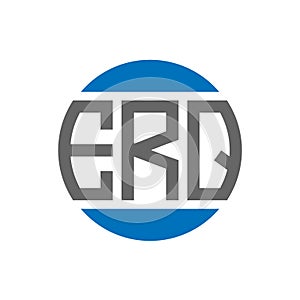 ERQ letter logo design on white background. ERQ creative initials circle logo concept. ERQ letter design