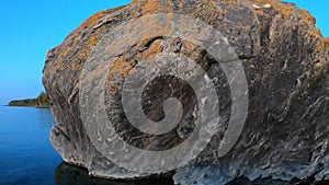 Erratic Boulder in Georgian Bay, Cottage Country